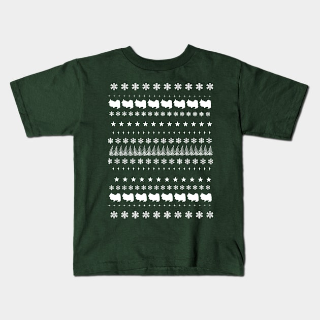 Christmas Sweater Print Kids T-Shirt by Designs_by_KC